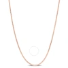 AMOUR AMOUR 1.2MM SNAKE CHAIN NECKLACE IN ROSE PLATED STERLING SILVER