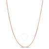 Amour 1.2mm Snake Chain Necklace In Rose Plated Sterling Silver In Rose Gold-tone