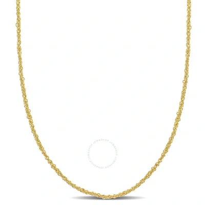 Amour 1.2mm Sparkling Singapore Necklace In 14k Yellow Gold - 16 In