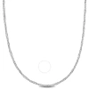 Amour 1.9mm Diamond-cut Singapore Necklace In 14k White Gold - 16 In In White
