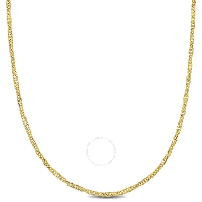 Amour 1.9mm Diamond-cut Singapore Necklace In 14k Yellow Gold - 20 In