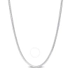 Amour 1.9mm Snake Chain Necklace In Sterling Silver In White