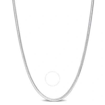 Amour 1.9mm Snake Chain Necklace In Sterling Silver In Metallic