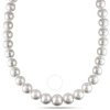 AMOUR AMOUR 10-12 MM WHITE SOUTH SEA GRADUATED PEARL STRAND NECKLACE WITH 14K YELLOW GOLD CLASP