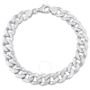 AMOUR AMOUR 10.2MM CURB LINK CHAIN BRACELET IN STERLING SILVER