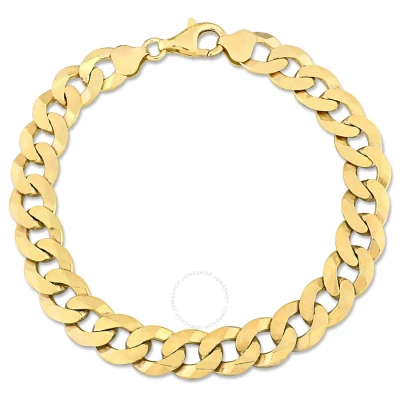 Amour 10.2mm Curb Link Chain Bracelet In Yellow Plated Sterling Silver