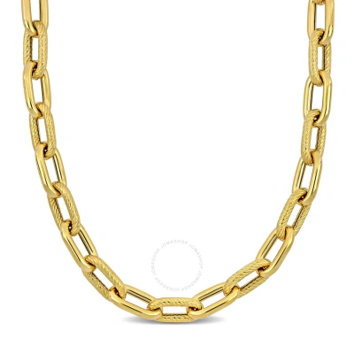 Amour 10.5mm Oval Link Necklace In 14k Yellow Gold
