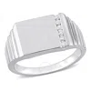Amour 1/10 Ct Tdw Diamond Men's Ring In Sterling Silver In White