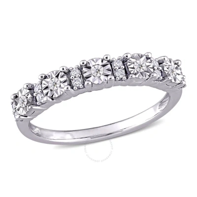 Amour 1/10 Ct Tw Diamond Anniversary Band In 10k White Gold