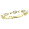 AMOUR AMOUR 1/10 CT TW DIAMOND ETERNITY RING IN 10K YELLOW GOLD