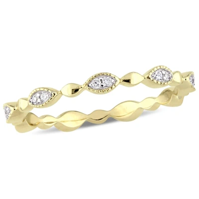 Amour 1/10 Ct Tw Diamond Eternity Ring In 10k Yellow Gold