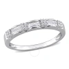 Amour 1/2 Ct Dew Created Moissanite Anniversary Ring In Sterling Silver In White