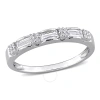 AMOUR AMOUR 1/2 CT DEW CREATED MOISSANITE ANNIVERSARY RING IN STERLING SILVER
