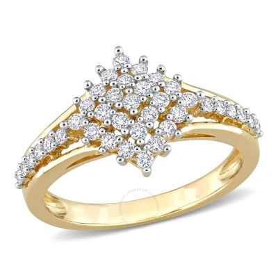 Amour 1/2 Ct Tdw Diamond Cluster Ring In 14k Yellow Gold