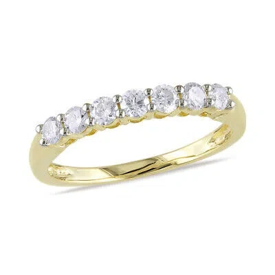 Pre-owned Amour 1/2 Ct Tw Diamond Anniversary Band In 10k Yellow Gold In Check Description