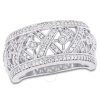 Amour 1/2 Ct Tw Diamond Filigree Ring In 10k White Gold In Gold / White
