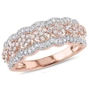 Amour 1/2 Ct Tw Diamond Milgrain Vintage Flower Ring In 10k Rose Gold In Gold / Rose / Rose Gold