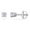 Amour 1/2 Ct Tw Diamond Stud Earrings With Screwback In 14k White Gold In White Gold