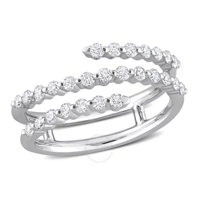 Amour 1/2 Ct Tw Diamond Swirl Ring In Platinum In Metallic