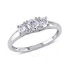 AMOUR AMOUR 1/2 CT TW THREE-STONE DIAMOND ENGAGEMENT RING IN 14K WHITE GOLD