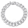 AMOUR AMOUR 12.5MM CURB LINK CHAIN BRACELET IN STERLING SILVER