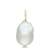 AMOUR AMOUR 13-14MM BAROQUE FRESHWATER CULTURED PEARL PENDANT IN YELLOW PLATED STERLING SILVER (NO CHAIN)
