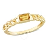 AMOUR AMOUR 1/3 CT TGW OCTAGON CITRINE LINK RING IN 10K YELLOW GOLD