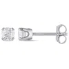 Amour 1/3 Ct Tw Diamond Stud Earrings In 14k White Gold In White