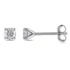 Amour 1/3 Ct Tw Diamond Stud Earrings In 14k White Gold In White