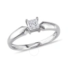 AMOUR AMOUR 1/3 CT TW PRINCESS CUT DIAMOND SOLITAIRE ENGAGEMENT RING IN 10K WHITE GOLD