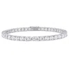 Amour 14 1/4 Ct Tgw Created White Sapphire Bracelet In Sterling Silver In Silver / White