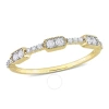 AMOUR AMOUR 1/4 CT TDW DIAMOND SEMI-ETERNITY RING IN 14K YELLOW GOLD