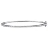 Amour White Diamond Sterling Silver Bangle In Silver / White