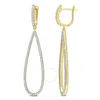 AMOUR AMOUR 1/4 CT TW DIAMOND DANGLE EARRINGS IN 10K YELLOW GOLD