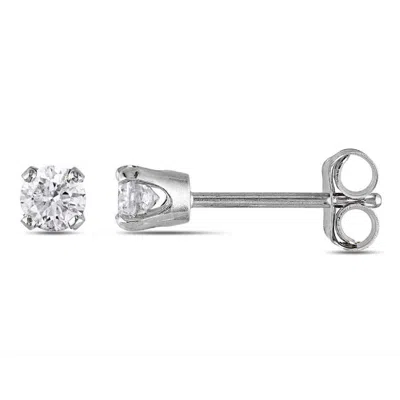 Amour 1/4 Ct Tw Diamond Stud Earrings In 10k White Gold