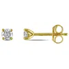 Amour 1/4 Ct Tw Diamond Stud Earrings In 14k Yellow Gold In Yellow