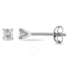AMOUR AMOUR 1/4 CT TW DIAMOND STUD EARRINGS IN STERLING SILVER