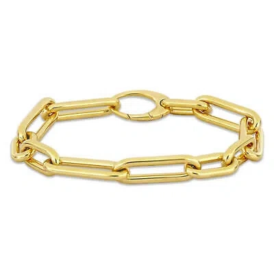 Pre-owned Amour 14k Gold Oval Link Bracelet - 8" Length, Yellow Gold, Jms010851