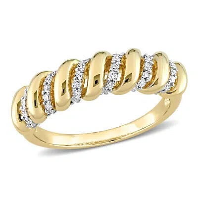 Pre-owned Amour 1/5 Ct Tdw Diamond Ring In 14k Yellow Gold