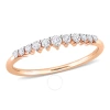 AMOUR AMOUR 1/5 CT TDW DIAMOND SEMI-ETERNITY RING IN 14K ROSE GOLD