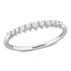 Amour 1/5 Ct Tdw Diamond Semi-eternity Ring In 14k White Gold In White