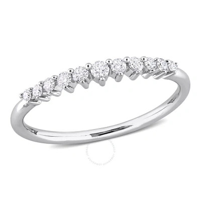 Amour 1/5 Ct Tdw Diamond Semi-eternity Ring In 14k White Gold