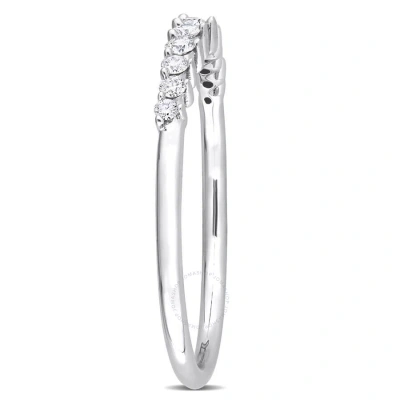 AMOUR AMOUR 1/5 CT TDW DIAMOND SEMI-ETERNITY RING IN 14K WHITE GOLD