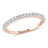Amour 1/5 Ct Tw Diamond Anniversary Band In 10k Rose Gold In Pink
