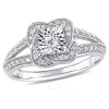 Amour 1/5 Ct Tw Diamond Vintage Split Shank Ring In 10k White Gold In White