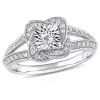 Amour 1/5 Ct Tw Diamond Vintage Split Shank Ring In 10k White Gold In White