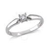 AMOUR AMOUR 1/5 CT TW PRINCESS CUT DIAMOND SOLITAIRE ENGAGEMENT RING IN 10K WHITE GOLD