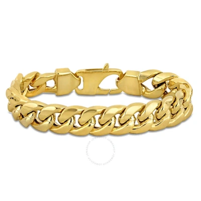 Amour 15.3mm Miami Cuban Link Chain Bracelet In 10k Yellow Gold
