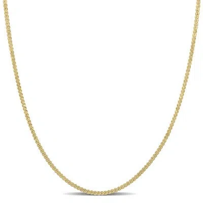 Pre-owned Amour 1.55mm Serpentine Chain Necklace In 10k Yellow Gold, 16 In