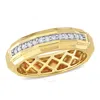 AMOUR AMOUR 1/5CT TDW CHANNEL-SET DIAMOND RING IN 14K YELLOW GOLD
